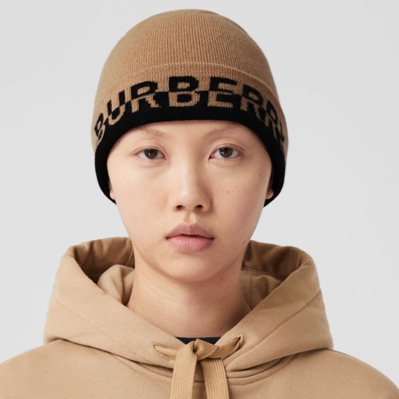 Logo Intarsia Cashmere Beanie - Picture 3 of 5